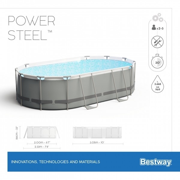 Каркасный бассейн Bestway 5614А Power Steel (305*200*84, карт.фильтр) фото 9