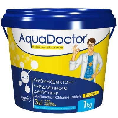 AquaDoctor МС-T  хлор 3 в 1 длит. действия 1 кг/ 20 гр. АКЦИЯ!!! фото 1